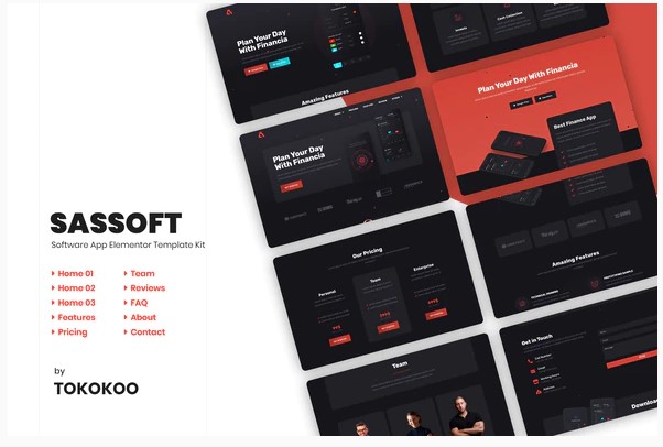 Themeforest Sassoft - AppKit Elementor Template Kit слив курса