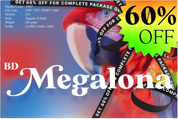 Creativemarket BD Megalona Font слив курса