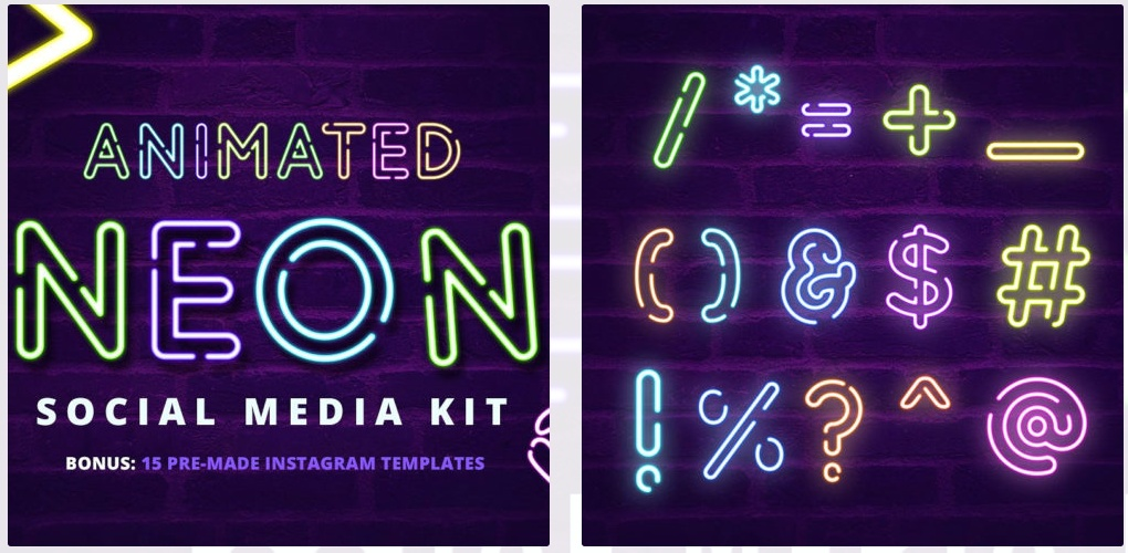 Masterbundles Neon Social Media Kit слив курса