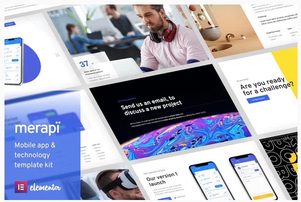 Themeforest Merapi - Mobile App & Technology Template Kit слив курса