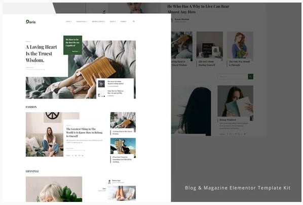 Themeforest Doris - Blog & Magazine Template Kit слив курса