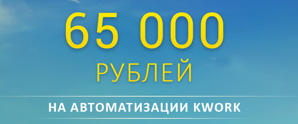 65 000 рублей на автоматизации Kwork - Нестерчук 2017 слив курса