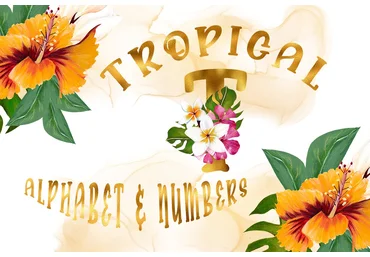 Designbundles Tropical Alphabet and Numbers 2020 слив