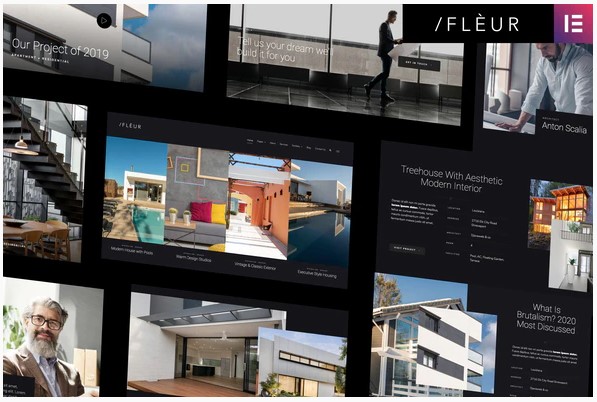 Themeforest Fleur - Architecture & Interior Elementor Template Kit слив курса