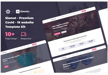 Themeforest Slamat - Pandemic Awareness Elementor Template Kit слив