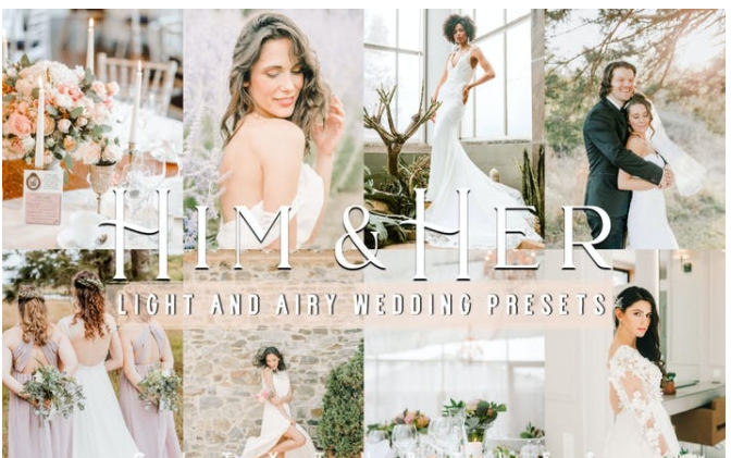 Elements.Envato Light Airy Wedding HIM & HER Lightroom Presets 2021 слив курса