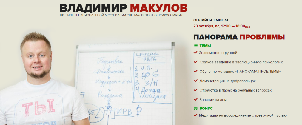 Владимир Макулов Панорама проблемы 2022 слив курса