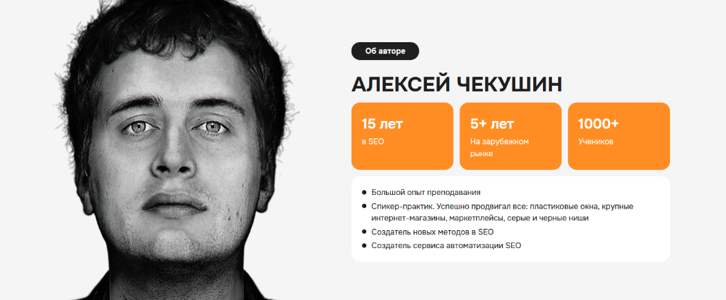 Алексей Чекушин Зарубежное SEO. Тариф Basic 2024 слив курса