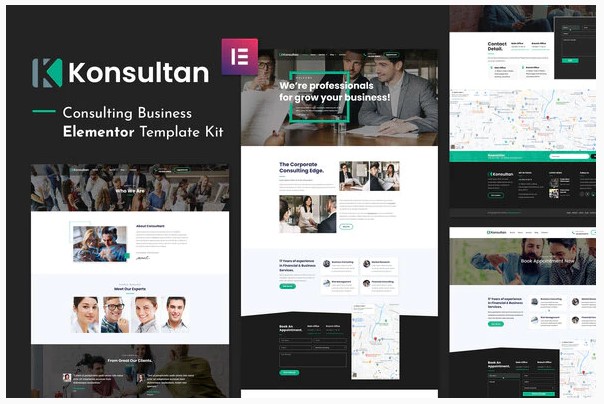 Themeforest Konsultan Kit - Consulting Business Elementor Template Kit слив курса