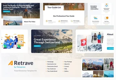 Themeforest Retrave - Travel Elementor Template Kit слив