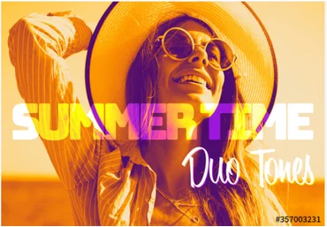 AdobeStock Summer Duotone Overlay Effect Mockup Set 2020 слив