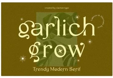 Creativemarket Garlich Grow - Trendy Modern Serif 2021 слив