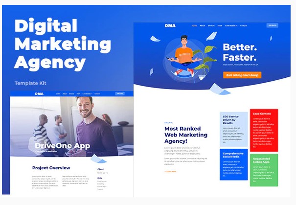 Themeforest DMA - Digital Marketing Agency Template Kit слив курса