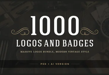Creativemarket 1000 Logos and Badges Bundle слив