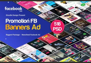 Evanto Elements Рекламные Баннерs на Facebook - 518 PSD 2020 слив