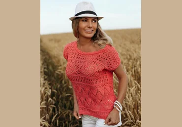 Елена Коледова koledova_knit Топ Garden 2022 слив