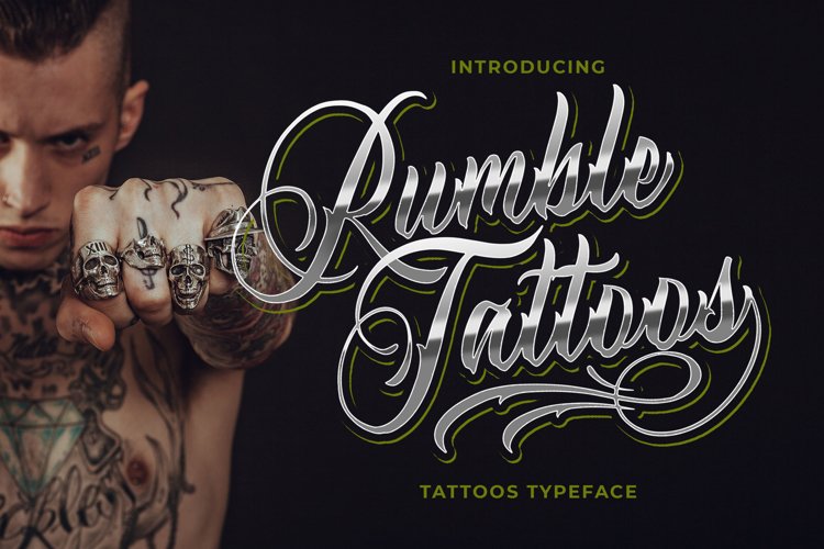 Fontbundles Rumble Tattoos Font слив курса
