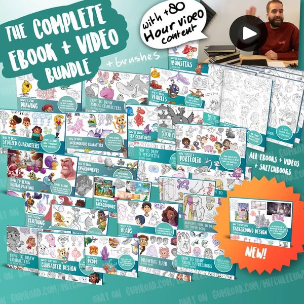 Mitch Leeuwe The complete bundle - Сборник пособий по рисованию 2023 слив курса