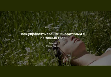 Елена Корсун Как управлять своими биоритмами с помощью трав 2023 слив