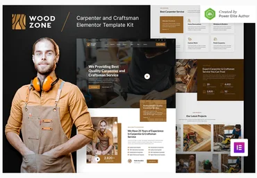 Themeforest Woodzone – Carpenter & Craftsman Elementor Template Kit скачать слив