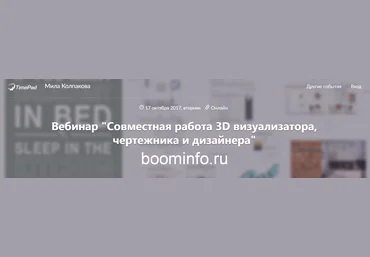 Мила Колпакова Вебинар «Совместная работа 3D визуализатора, чертежника и дизайнера» 2017 слив