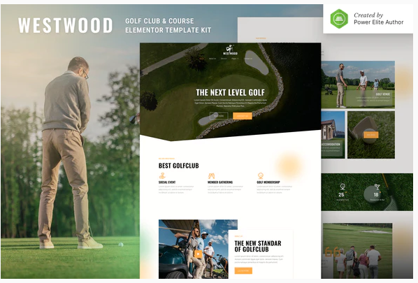 Themeforest Westwood – Golf Club & Course Elementor Template Kit слив курса