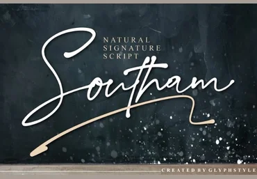 Fontbundles Southam Natural Signature Script Font 2021 слив