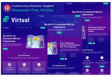 Themeforest Virtual - Cryptocurency Blockchain & Bitcoin Elementor Template Kit скачать слив