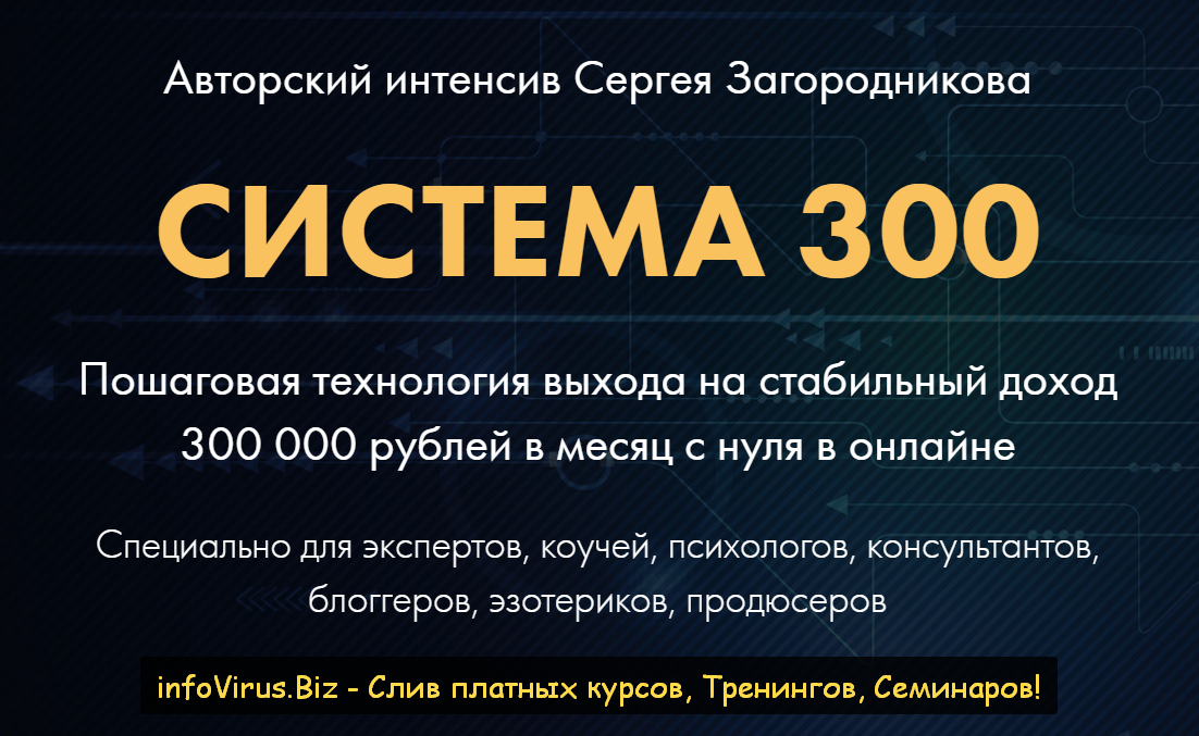 Сергей Загородников Система 300 2021 слив курса