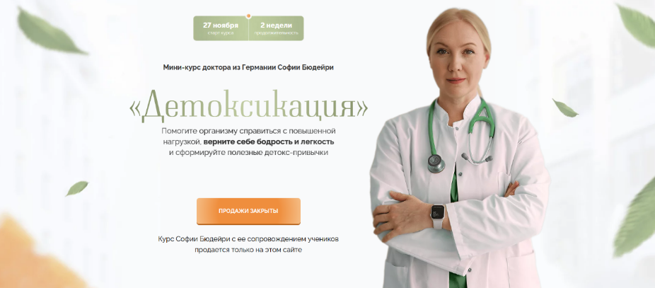 София Бюдейри Детоксикация 2023 слив курса