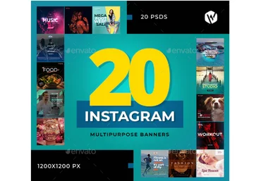 Graphicriver 20 Instagram Banners 2020 слив