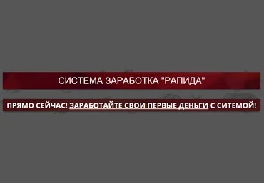 Rapida — система заработка денежных валют в интернете слив