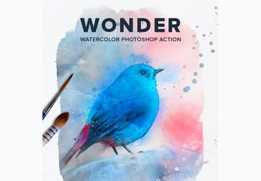 Graphicriver Wonder Watercolor Photoshop Action 2020 слив