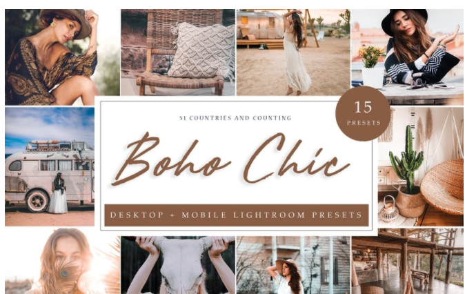 Elements.Envato Lightroom Presets – Boho Chic Vol.1 слив курса