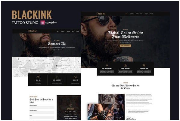 Themeforest Blackink - Tattoo Studio Elementor Template Kit слив курса