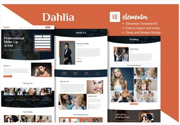 Themeforest Dahlia - Beauty Business Elementor Template Kit скачать слив