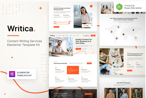 Themeforest Writica – Content Writing Services Elementor Template Kit слив курса
