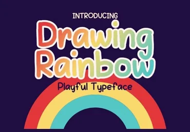 Fontbundles Drawing Rainbow Font слив