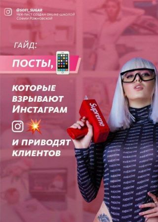 Софья Рожновская Гайд «Посты, которые взрывают Инстаграм и приводят клиентов» 2020 слив курса