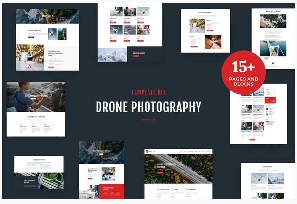Themeforest Drone Media - Aerial Photography & Videography Elementor Template Kit слив курса