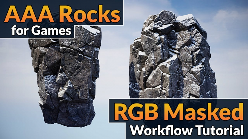 Artstation AAA Rocks for Games - RGB Masked Workflow Tutorial слив курса
