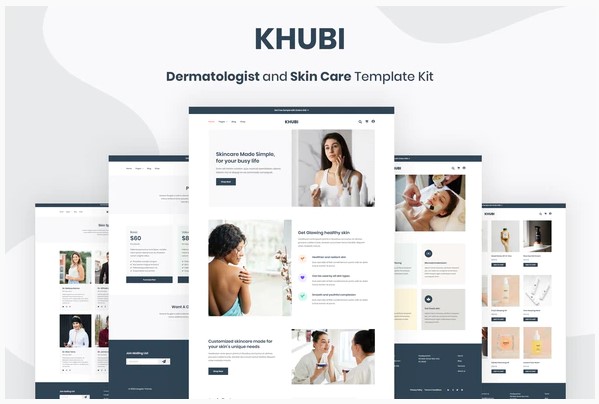 Themeforest Khubi - Dermatologist & Skin Care Template Kit слив курса