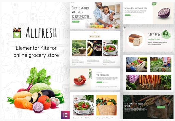 Themeforest Allfresh - Grocery WooCommerce Template Kit слив курса