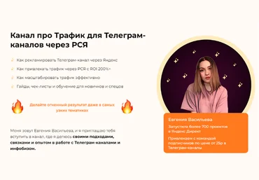 Евгения Васильева Подписчики в Телеграм-канал через Яндекс Директ 2023 слив