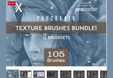 Creativemarket Procreate Texture Brushes BUNDLE! 2019 слив