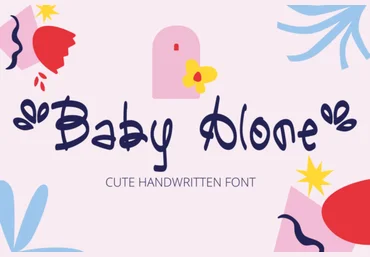 Creativefabrica Baby Alone Font 2021 слив