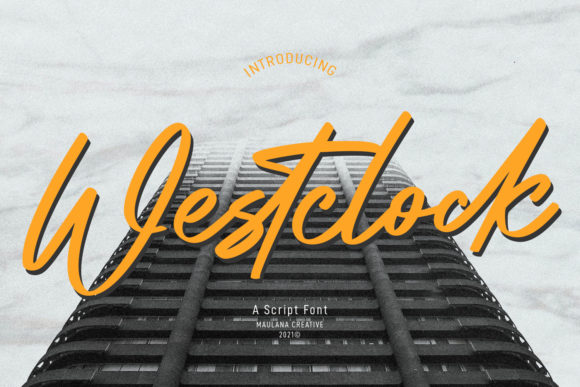 Creativefabrica Westclock Script Font 2021 слив курса