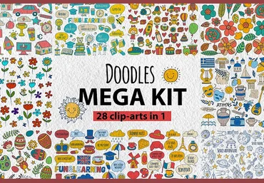 Сreativemarket Doodle Mega Kit слив