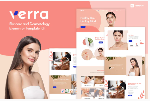 Themeforest Verra - Skincare & Dermatology Elementor Template Kit слив курса