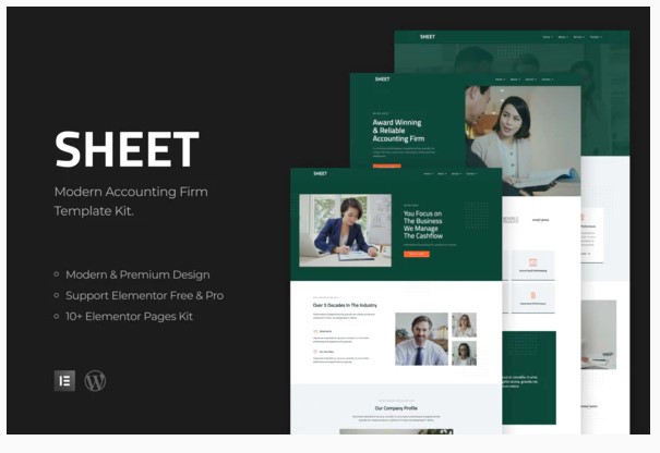 Themeforest Sheet - Modern Accounting Firm Template Kit слив курса